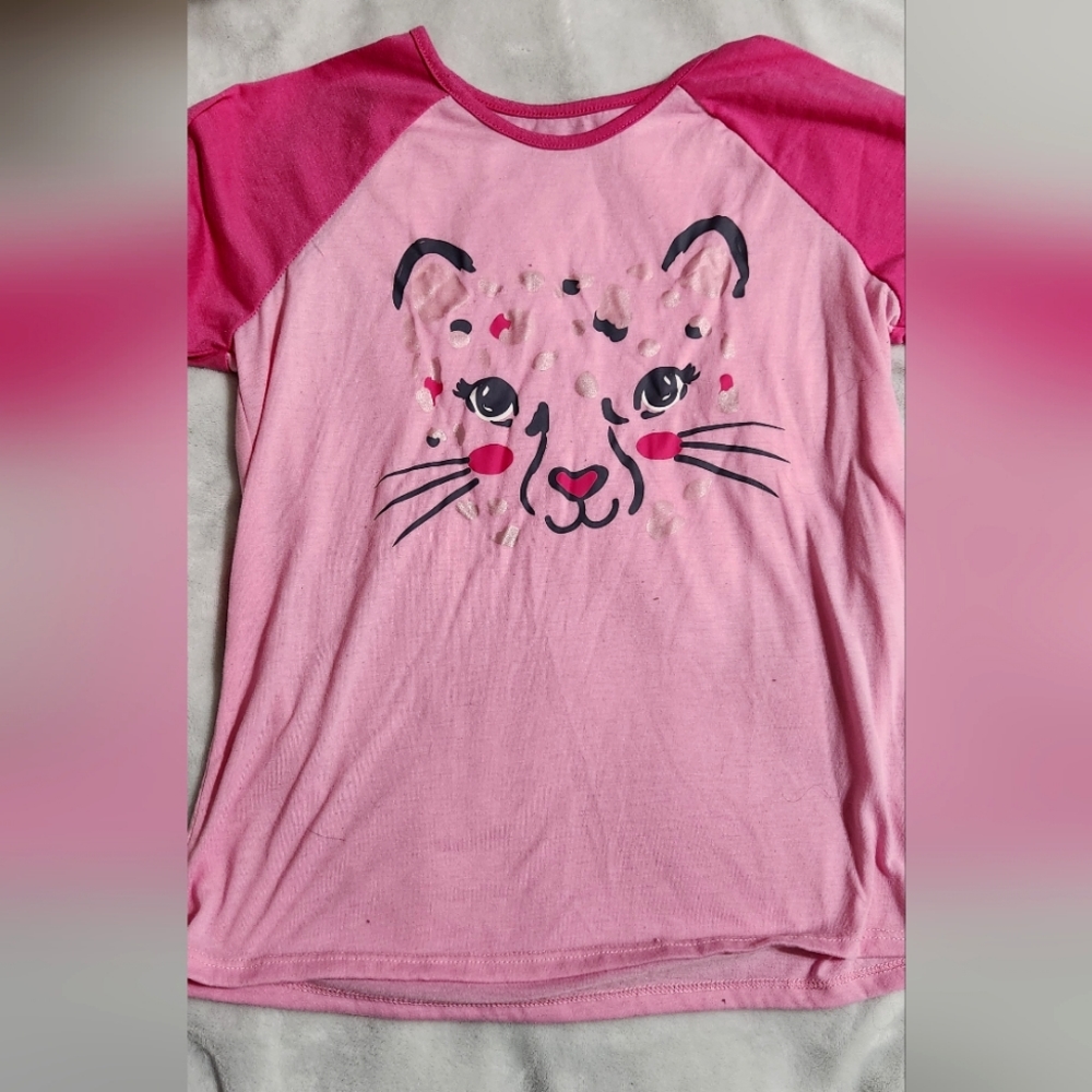 Wonder Nation XXL Pink Short Sleeve Pajama Top